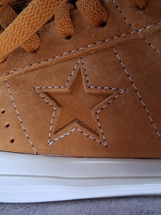 ⭐Converse One Star Low Mens Shoes 10  Mustard Yellow Suede Sneaker NEW main image 5